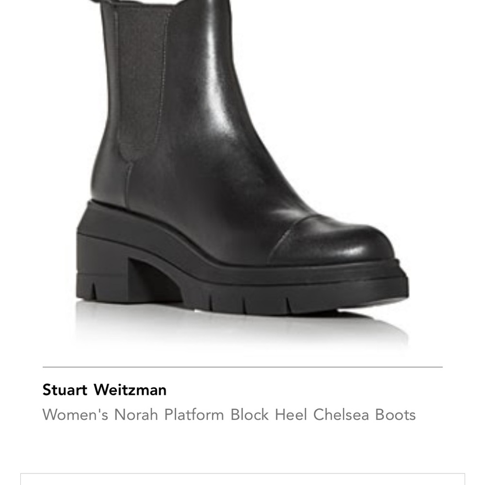 Stuart Weitzman Black Platform Chelsea Boots
